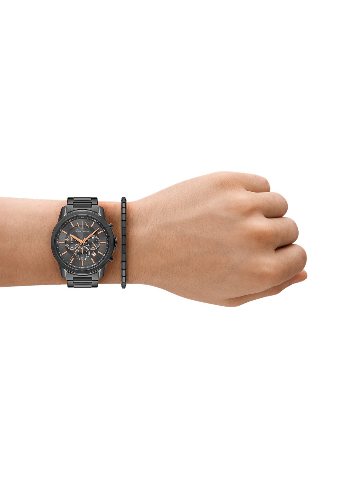 Armani Horloge met armband in set van 2 AX7170SET - detail 6 antraciet