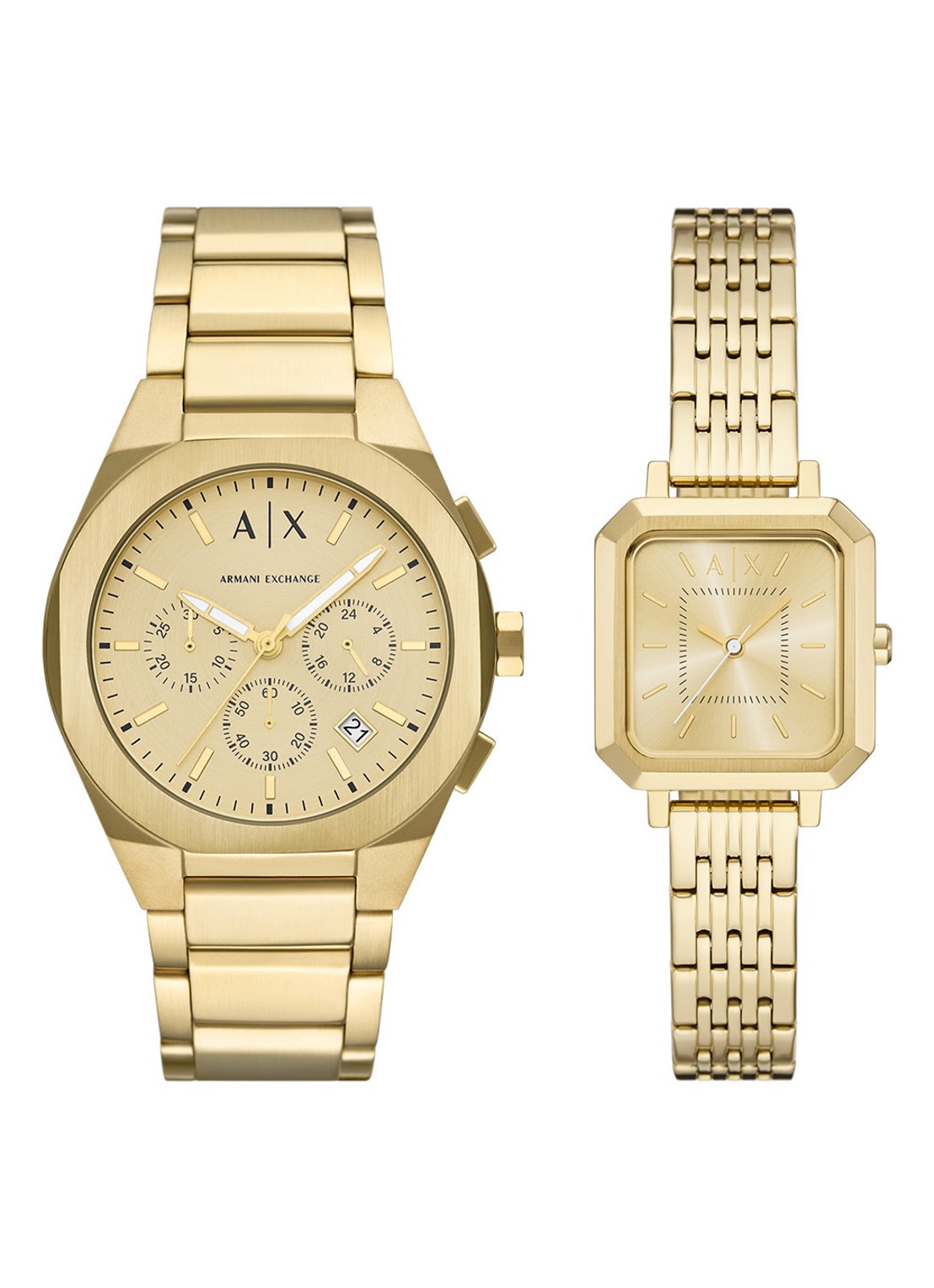 Armani Horloges set van 2 AX7171SET - voorkant 6 goud