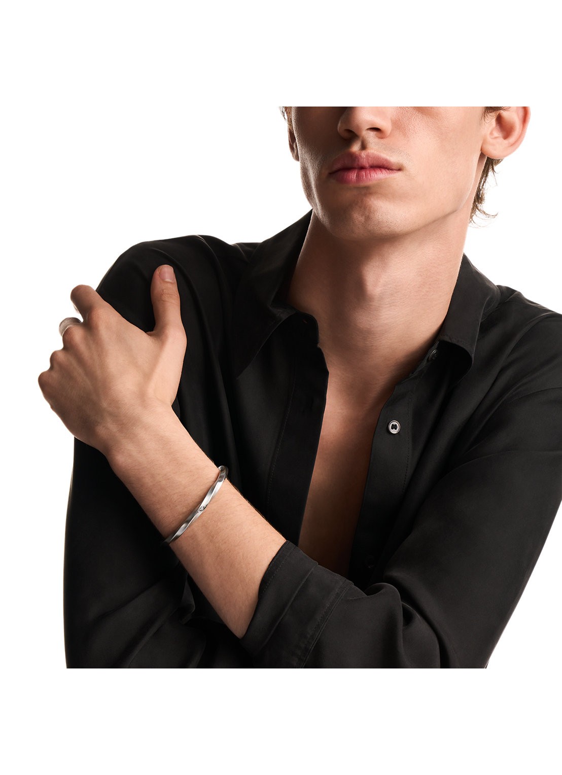Armani Iconic Trend armband  EGS3364040 - detail 2 zilver