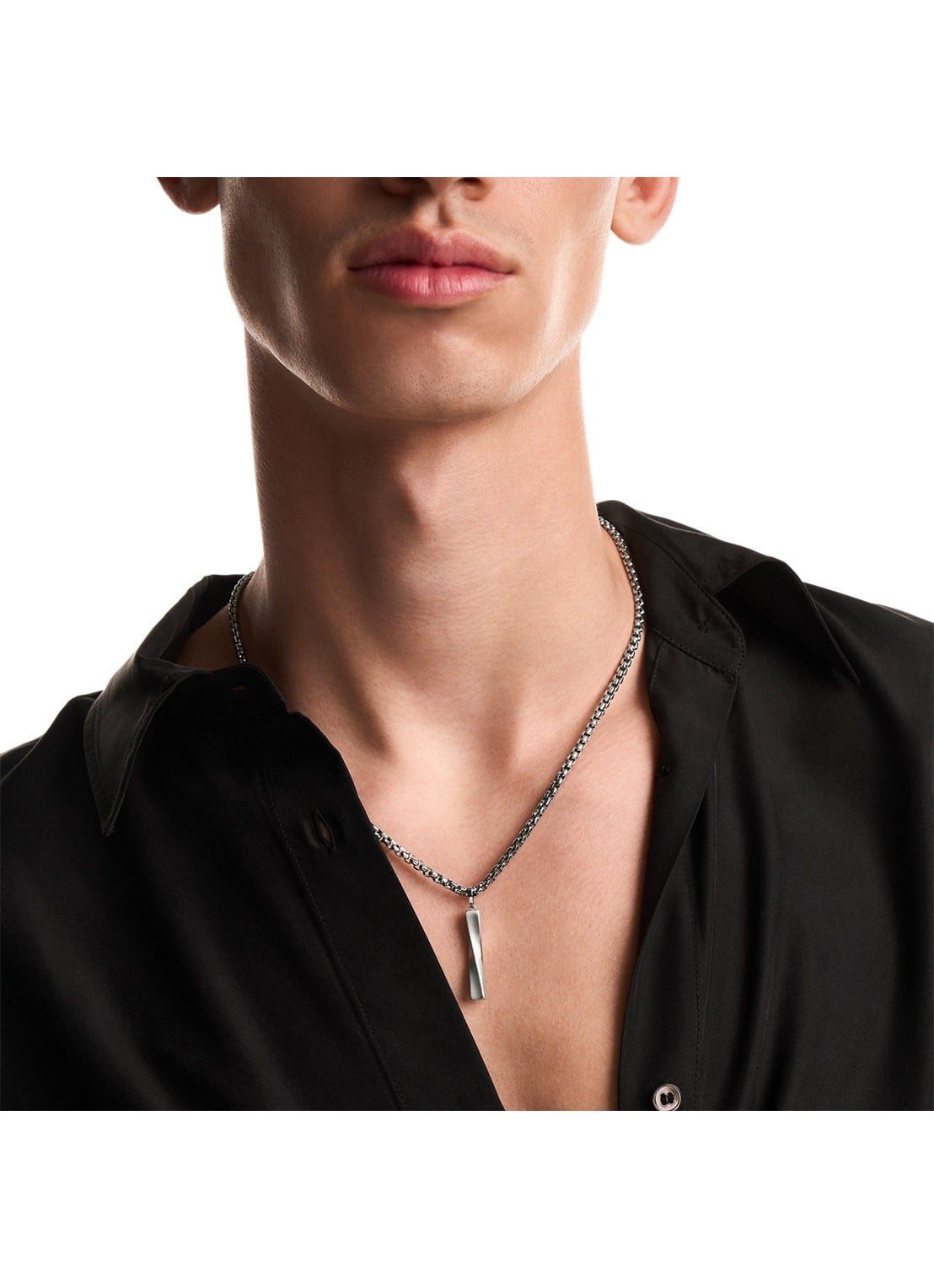 Armani Iconic Trend ketting EGS3366040 - detail 2 zilver