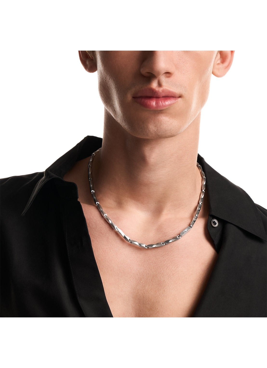 Armani Iconic Trend ketting EGS3368040 - detail 2 zilver