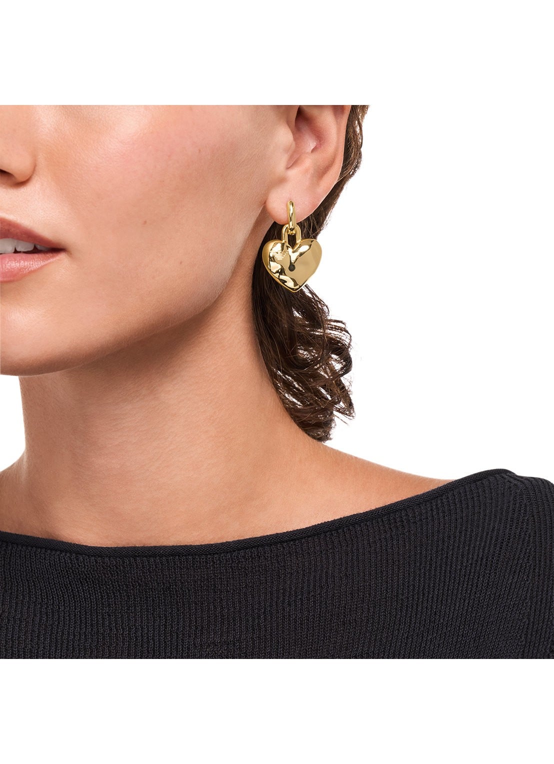 Armani Iconic Trend oorringen verguld EGS3408710 - detail 2 goud