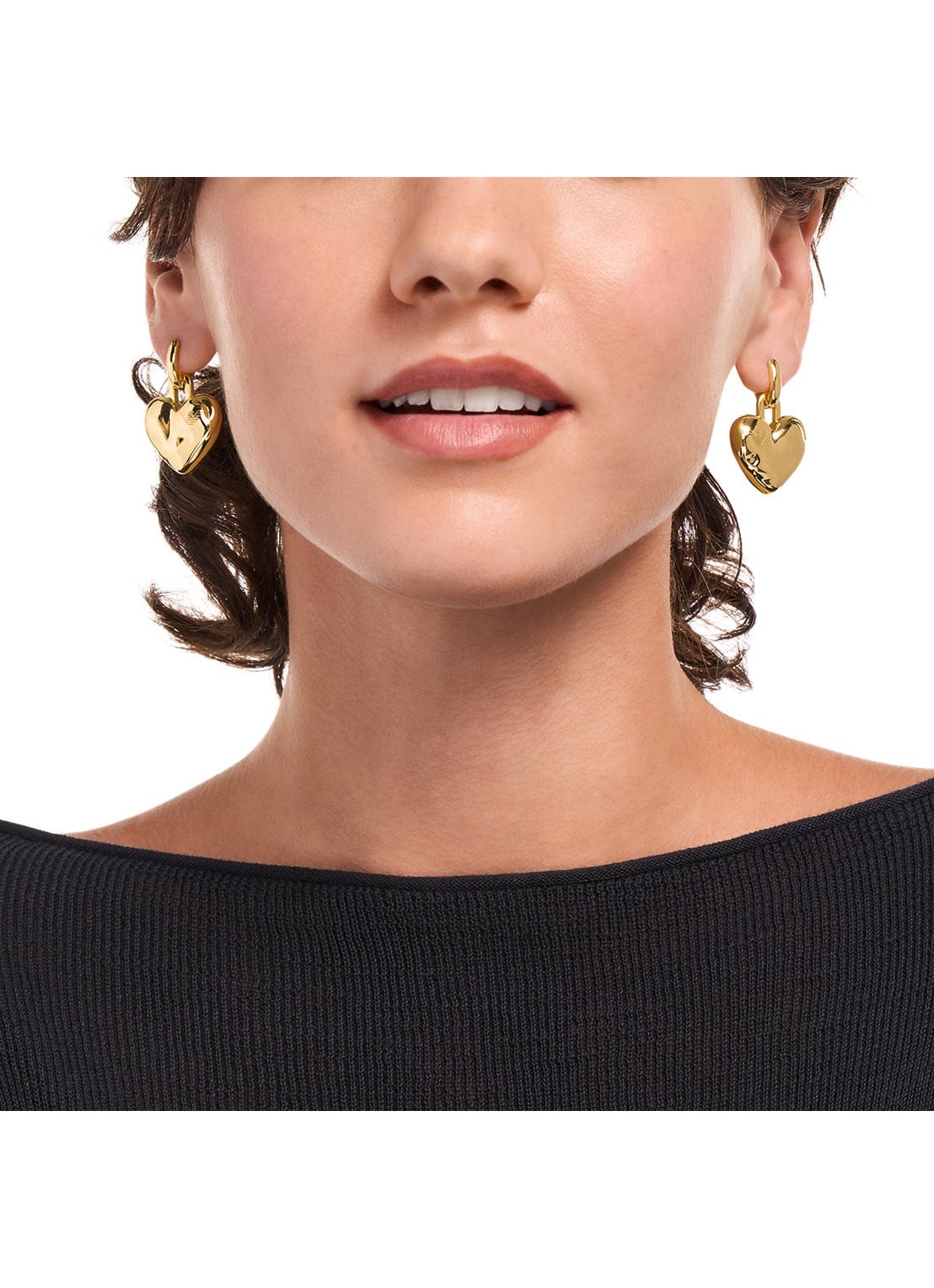 Armani Iconic Trend oorringen verguld EGS3408710 - detail 3 goud