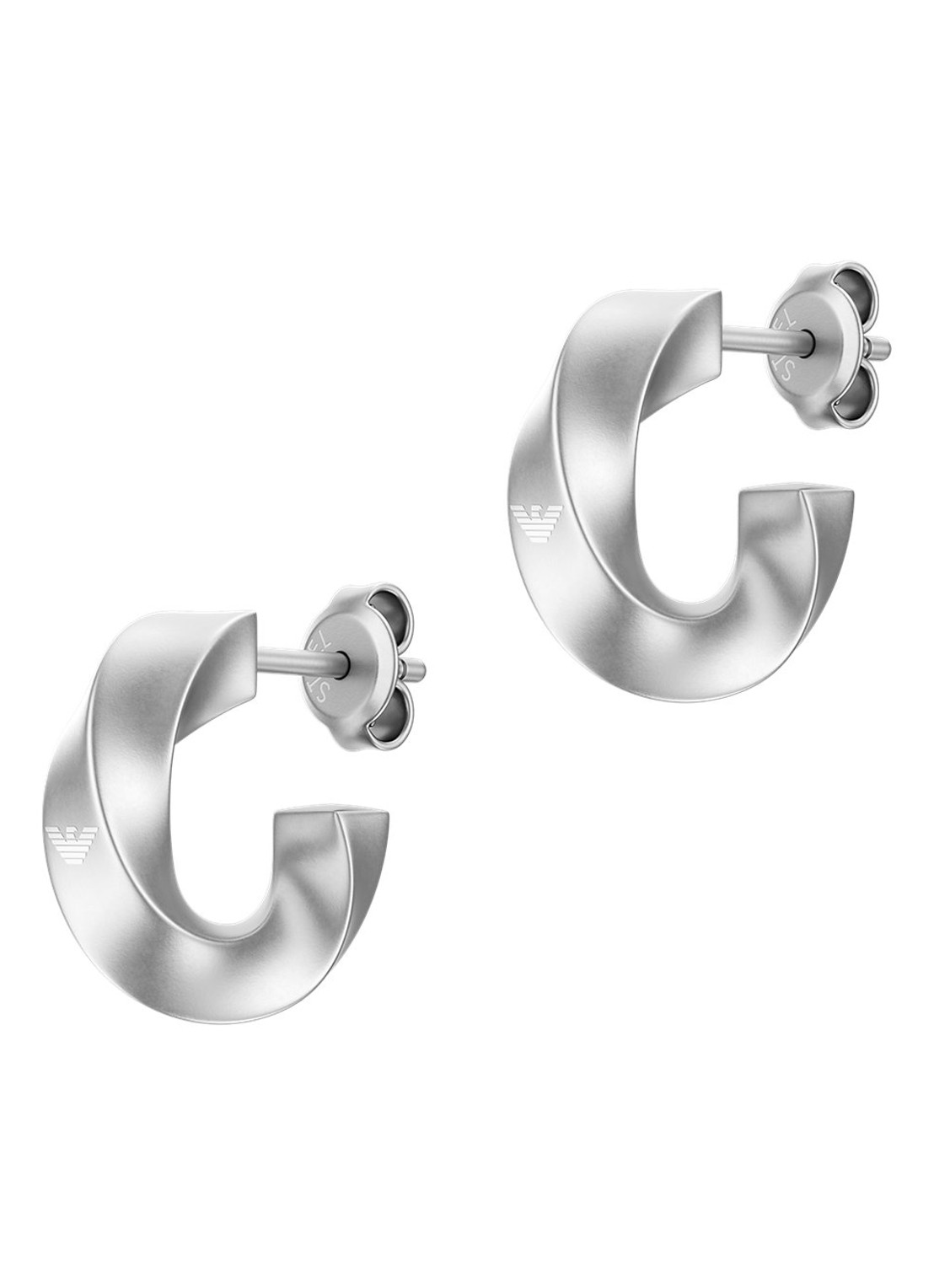 Armani Iconic Trend oorstekers EGS3365040 - voorkant 5 zilver
