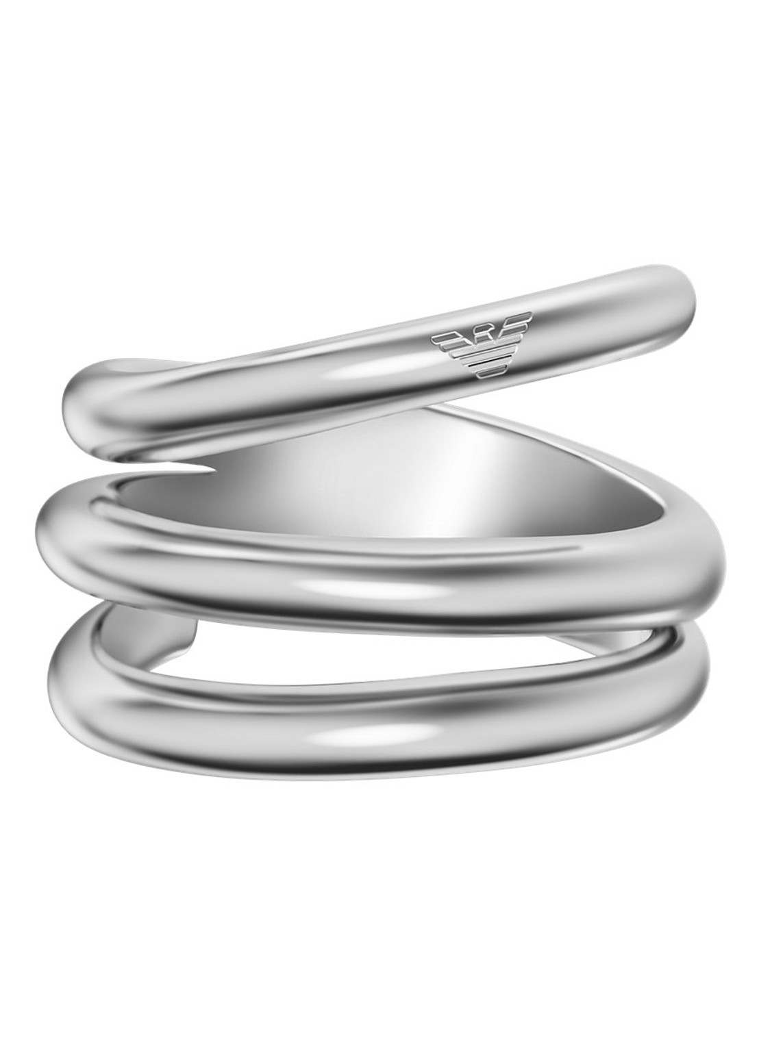 Armani Iconic Trend ring EGS3396040 - voorkant 6 zilver