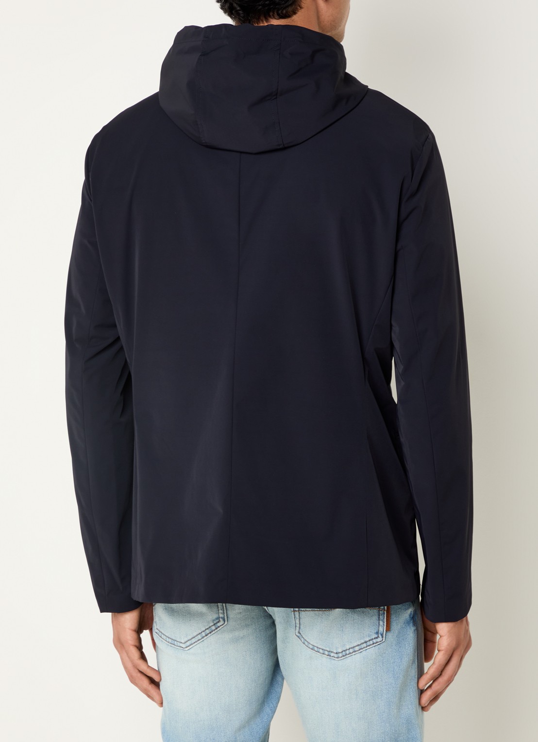 Armani Jack met capuchon en klepzakken - achterkant 4 donkerblauw