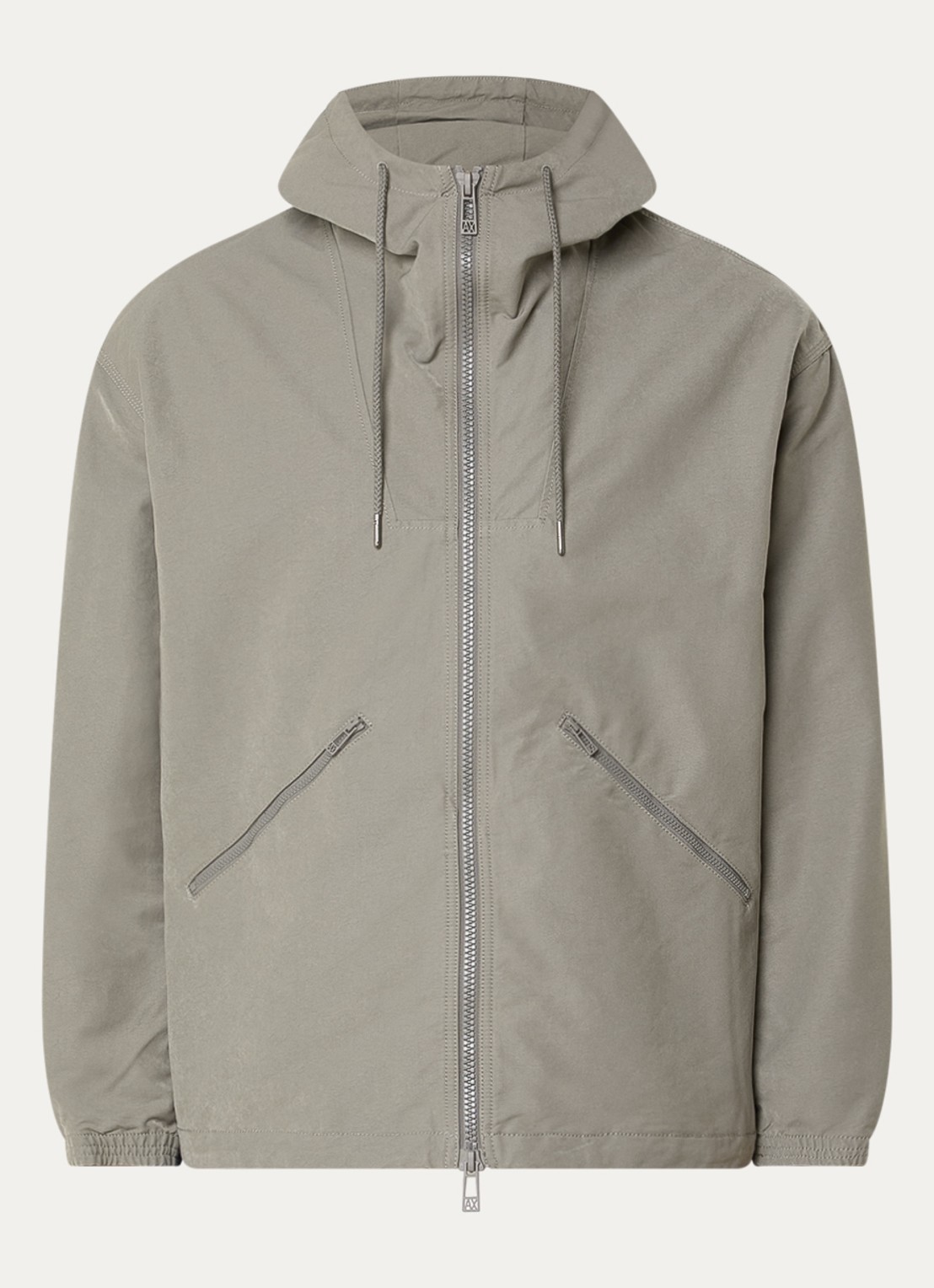 Armani Jack met capuchon en ritszakken - voorkant 3 grijs