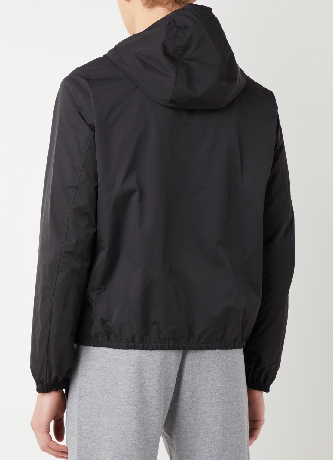 Armani Jack met capuchon en ritszakken - achterkant 2 zwart