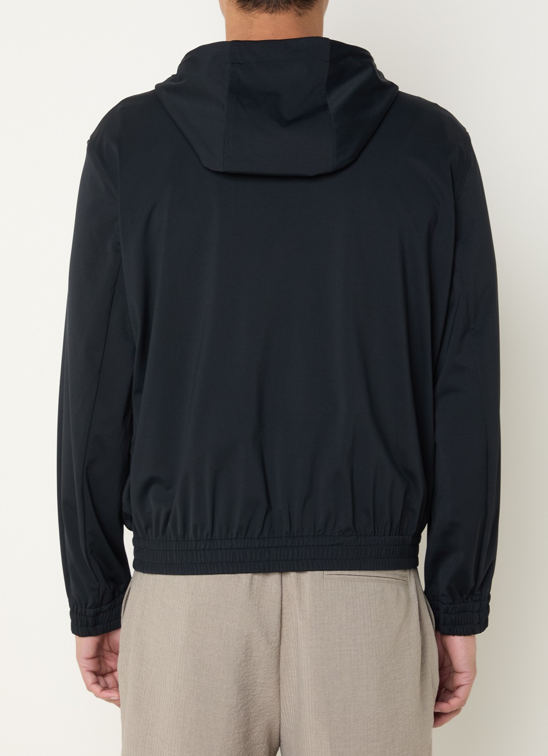Armani Jack met capuchon en ritszakken - achterkant 2 donkerblauw