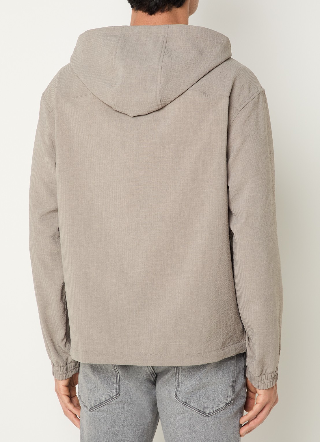 Armani Jack met capuchon en ritszakken - achterkant beige