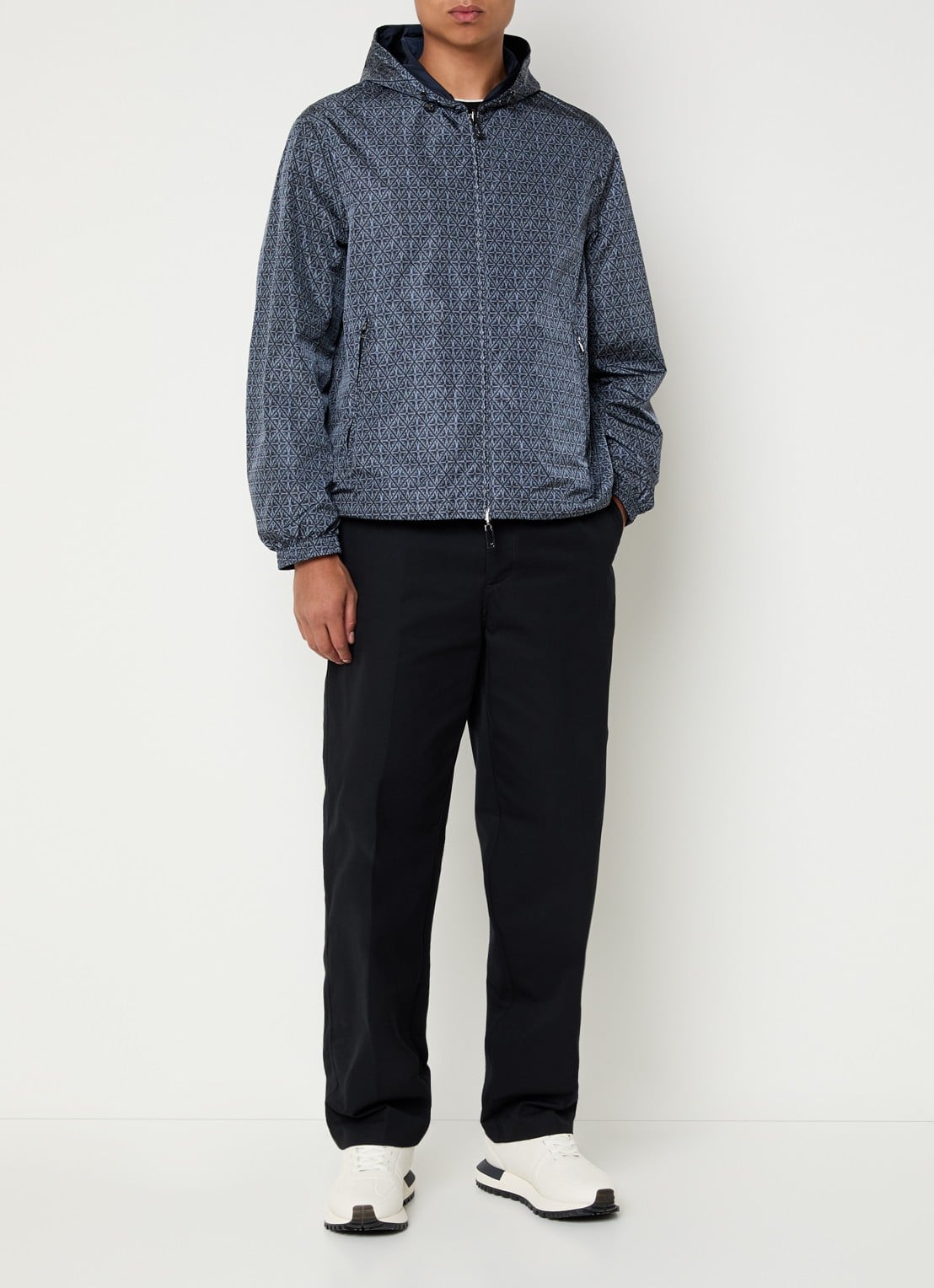 Armani Jack met grafische print - voorkant 4 donkerblauw