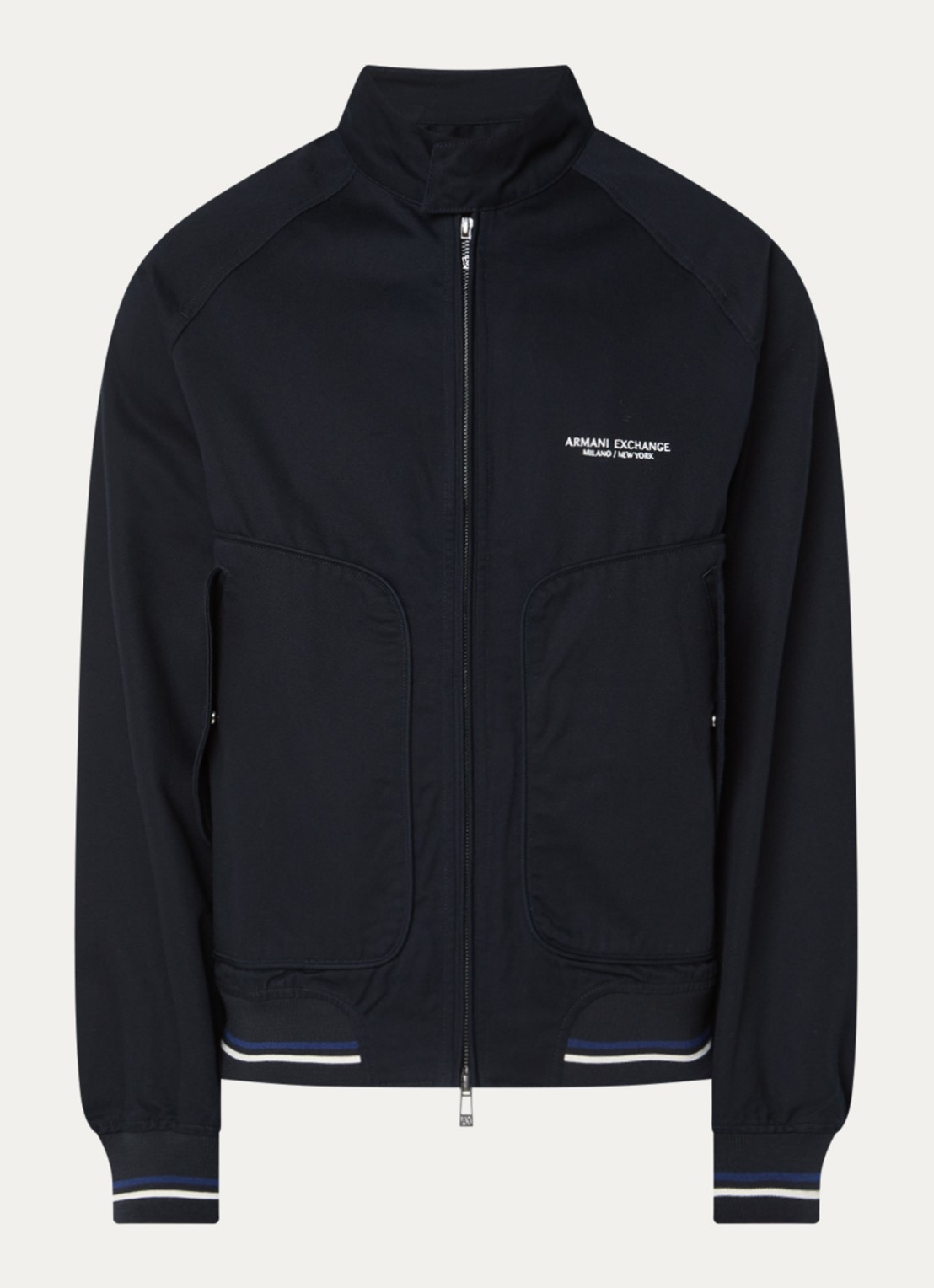 Armani Jack met klepzakken - voorkant donkerblauw