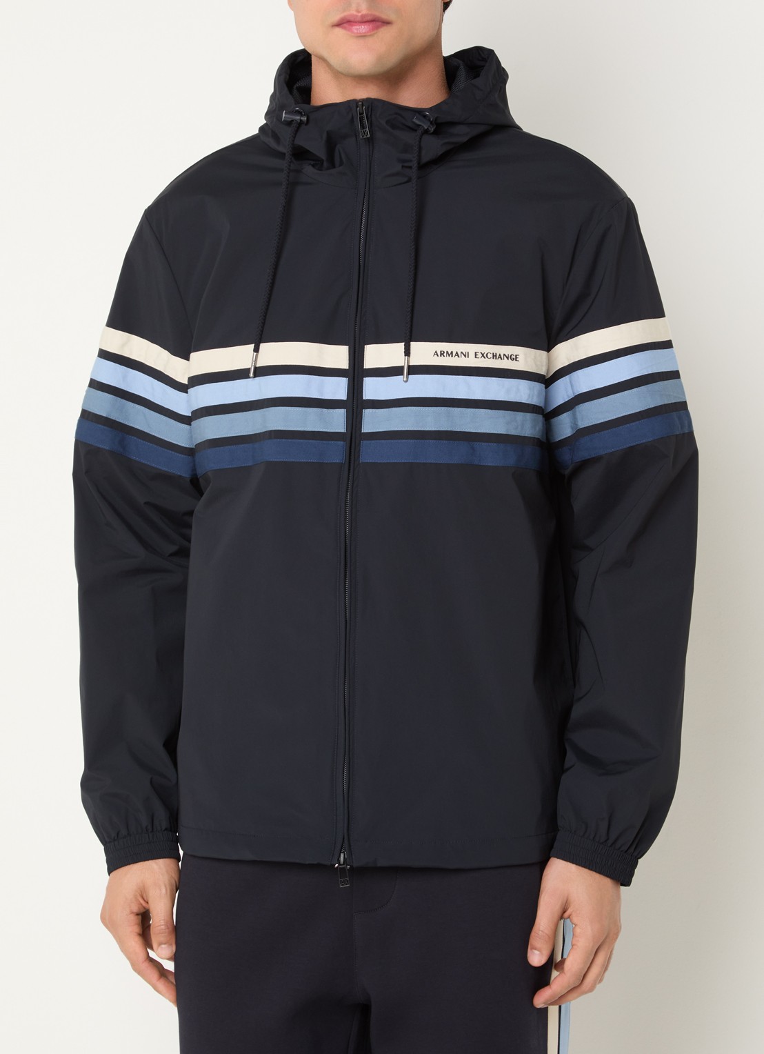 Armani Jack met logo en steekzakken - detail 4 donkerblauw