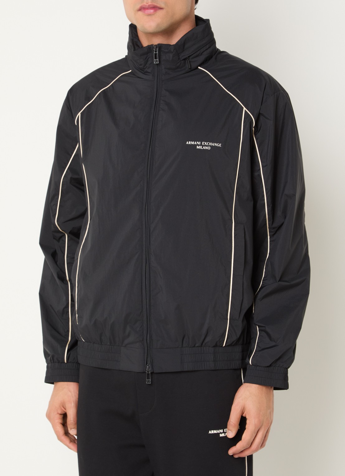 Armani Jack met logo en steekzakken - detail 2 zwart