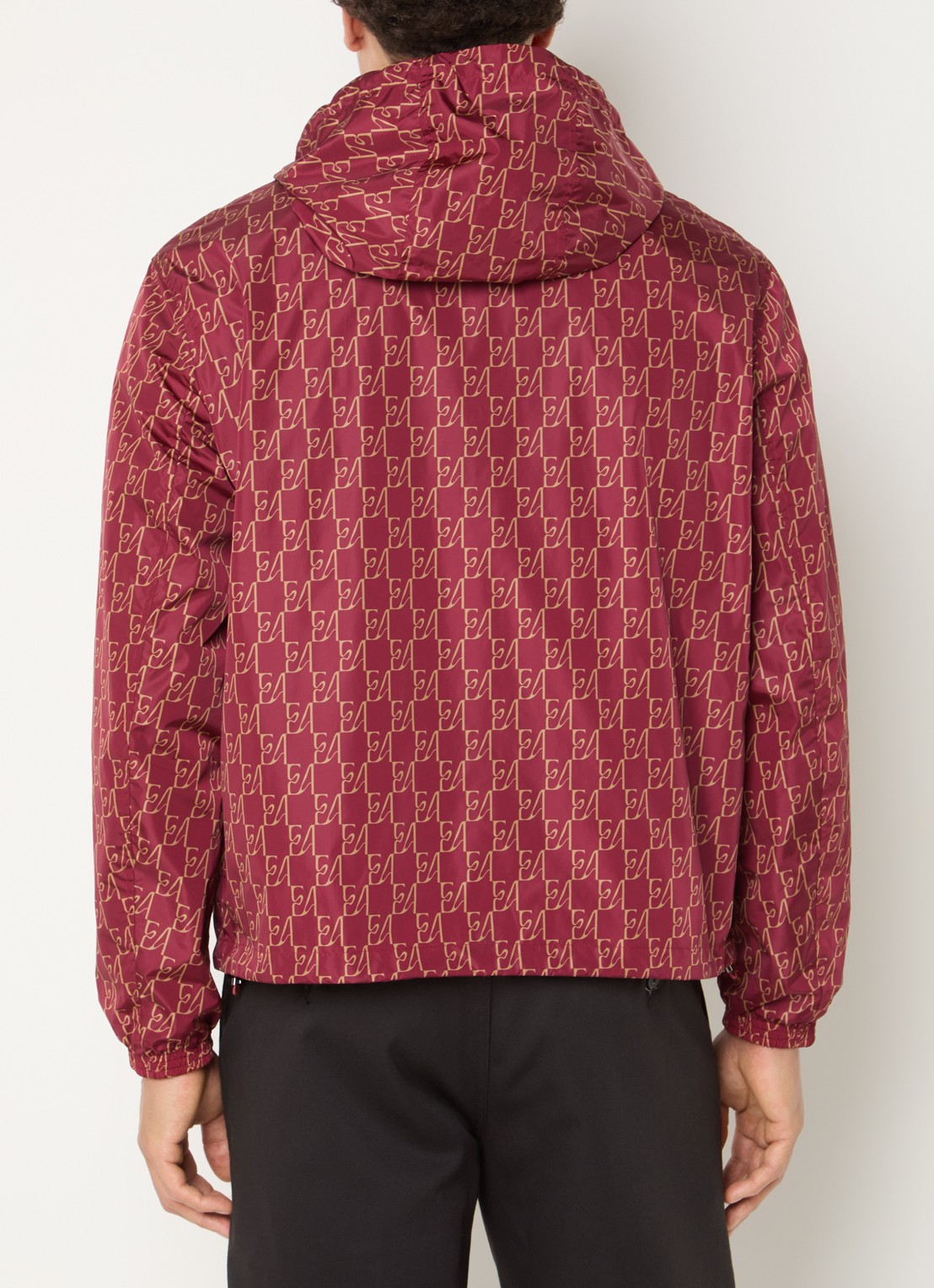 Armani Jack met logoprint en capuchon - achterkant 5 rood