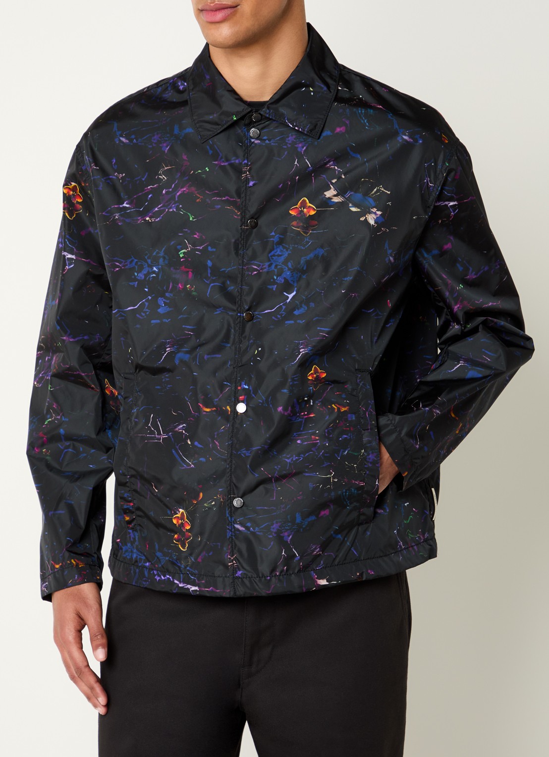 Armani Jack met print - detail 3 zwart