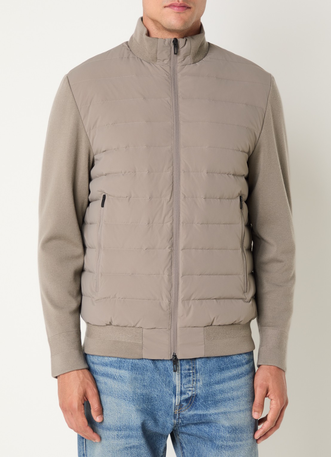 Armani Jack met ritszakken - detail 3 beige