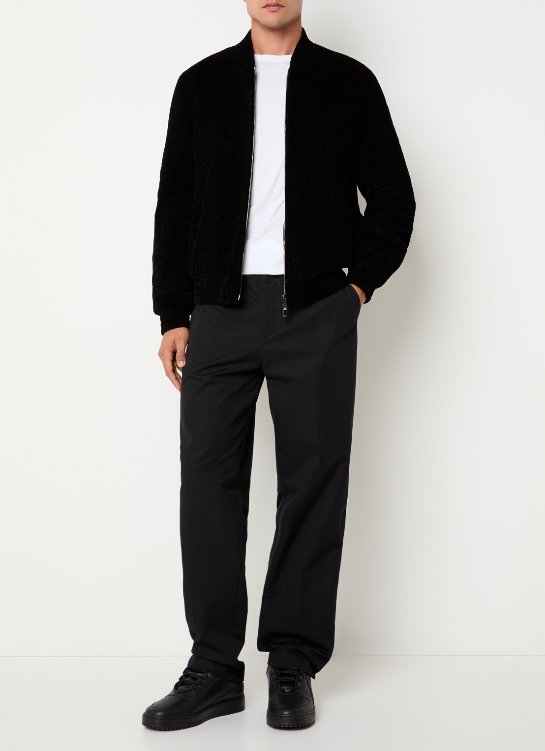 Armani Jack van corduroy met steekzakken - voorkant 2 zwart