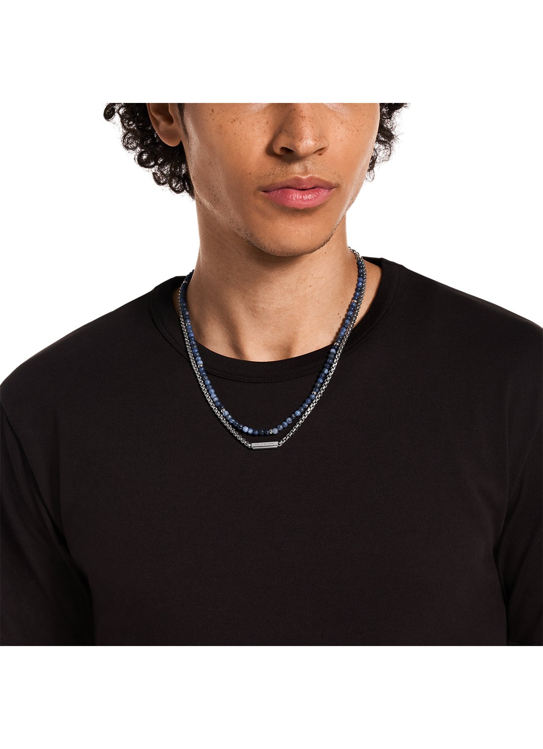 Armani Ketting EGS3312040 - detail 2 zilver