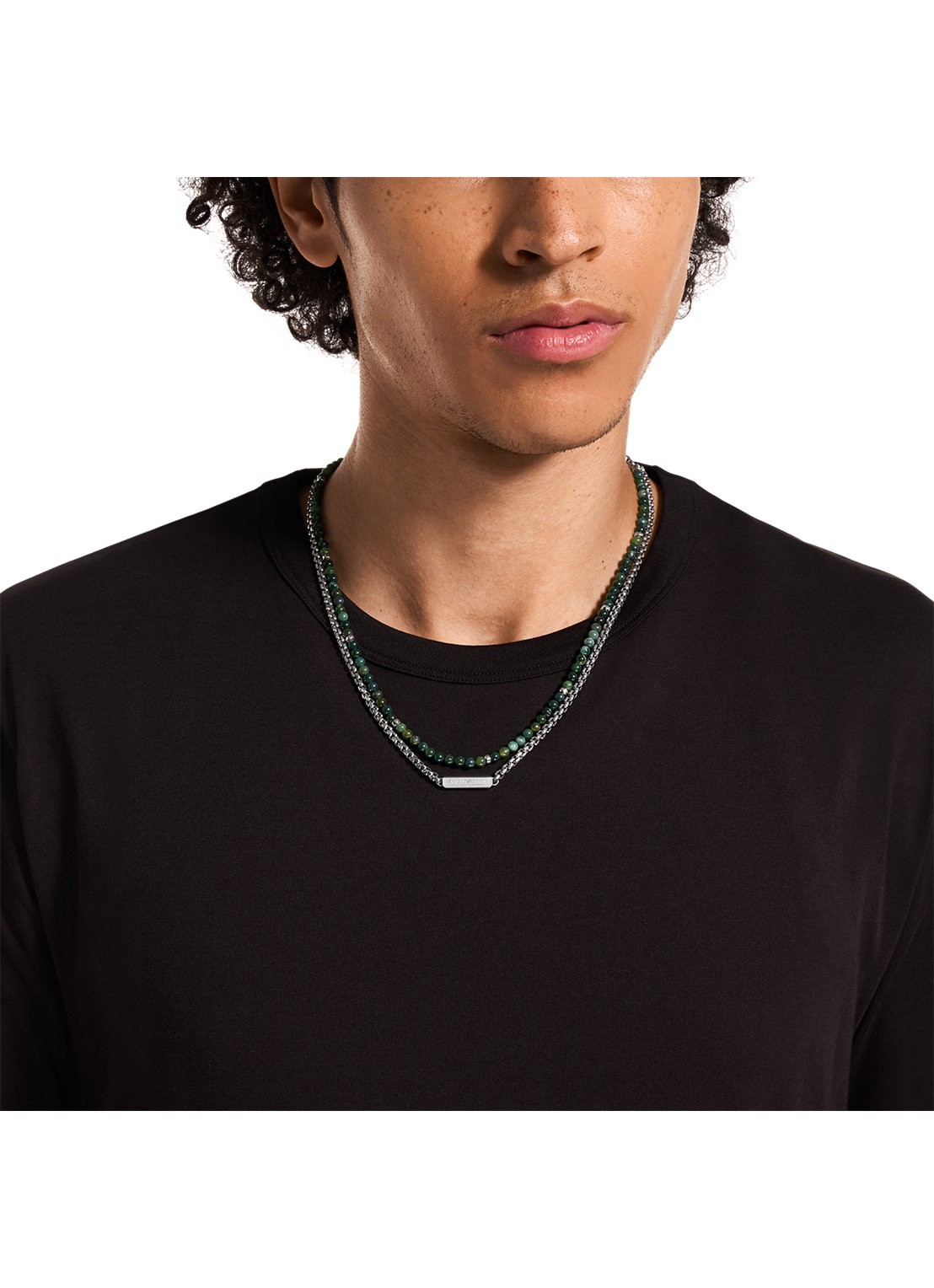 Armani Ketting EGS3313040 - detail 2 zilver