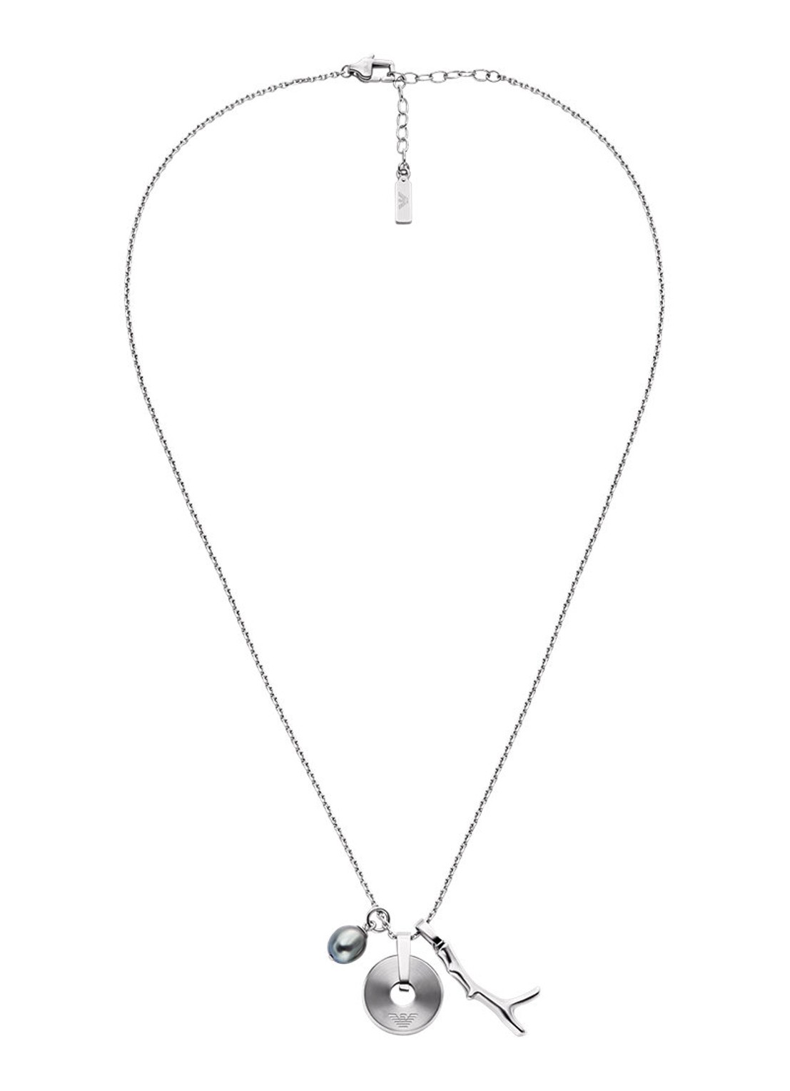 Armani Ketting EGS3315040 - detail zilver