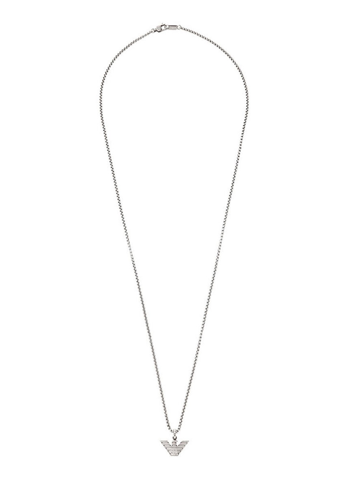 Armani Ketting met logo EGS3169040 - detail 2 zilver
