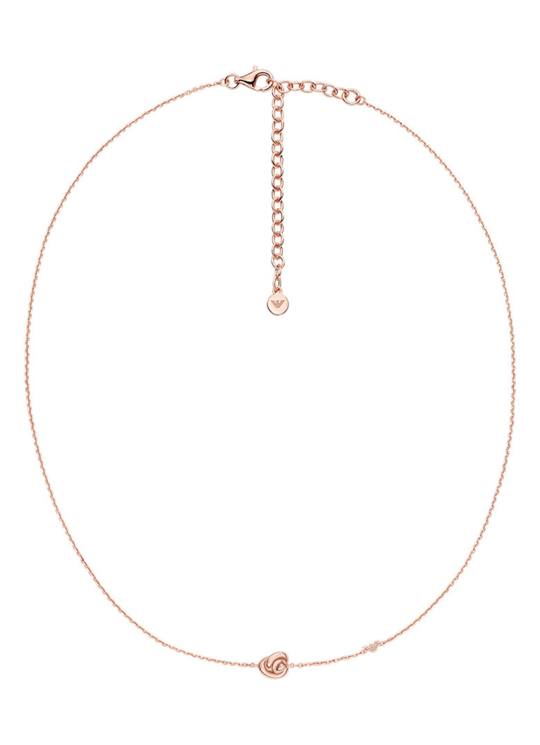 Armani Ketting van zilver EG3640221 - detail roségoud