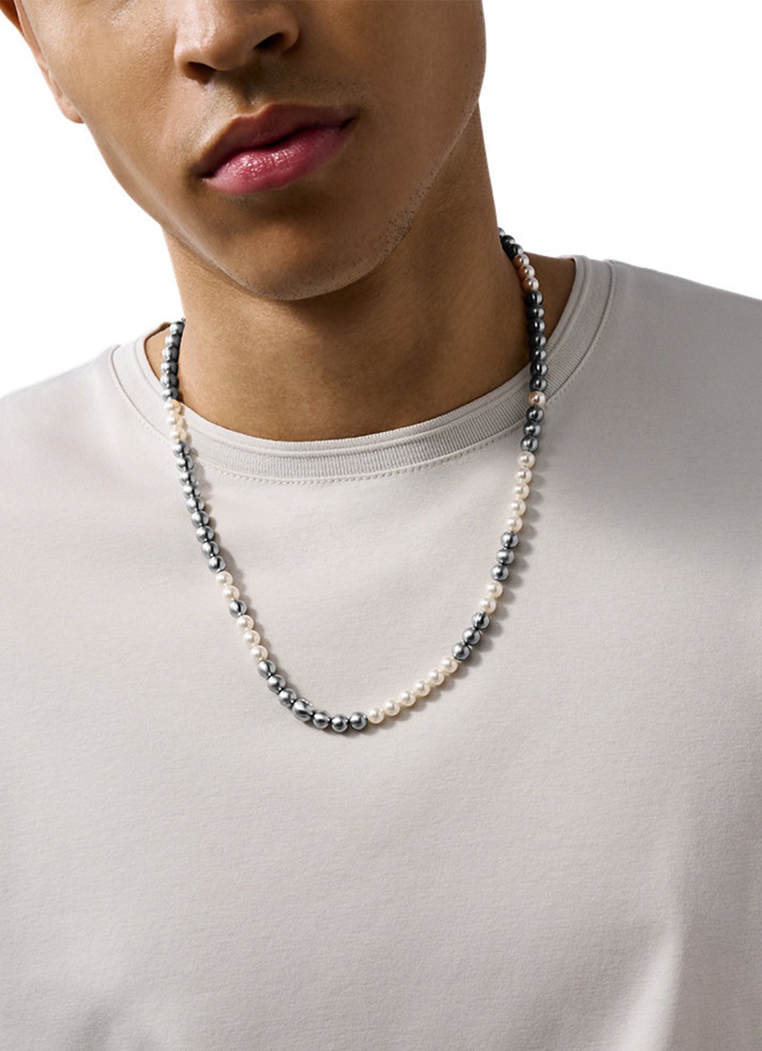 Armani Kralenketting EGS3176040 - detail 3 zilver