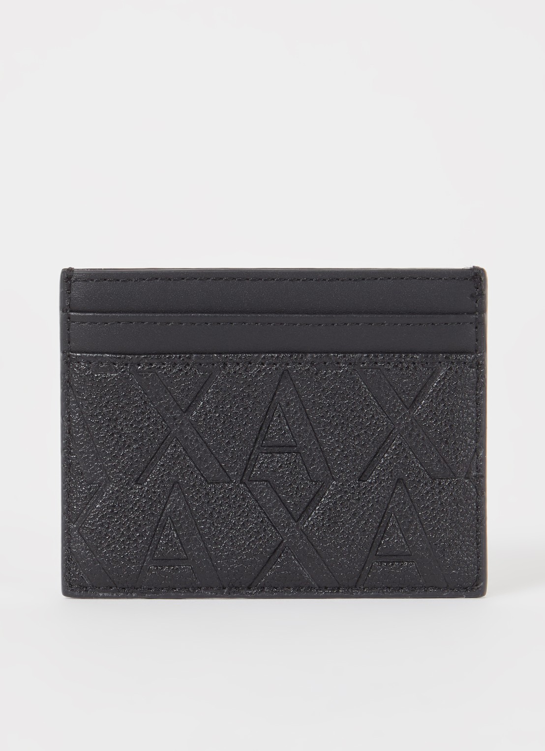 Armani Liam pasjeshouder met logoprint - voorkant 2 zwart