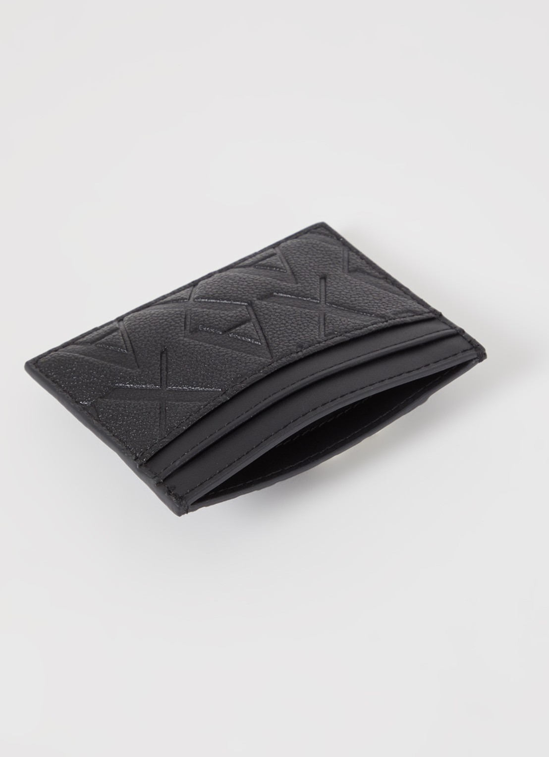 Armani Liam pasjeshouder met logoprint - voorkant 3 zwart