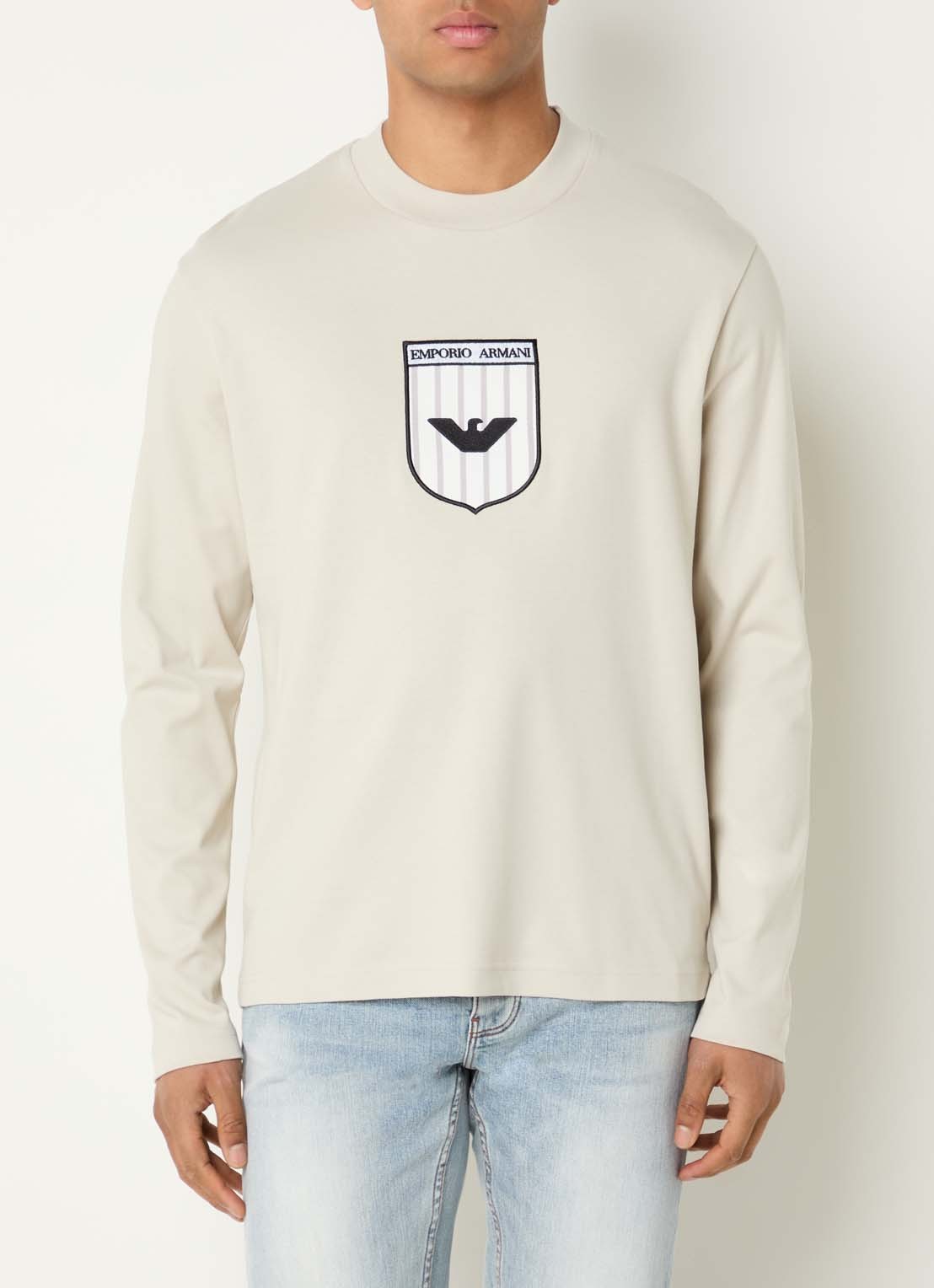 Armani Longsleeve met backprint - detail 4 beige