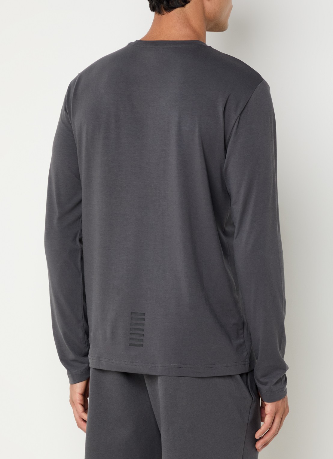 Armani Longsleeve met logo - achterkant antraciet
