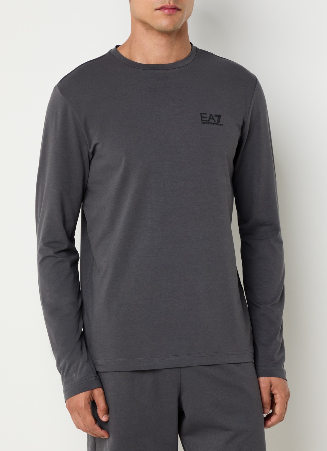 Armani Longsleeve met logo - detail 2 antraciet