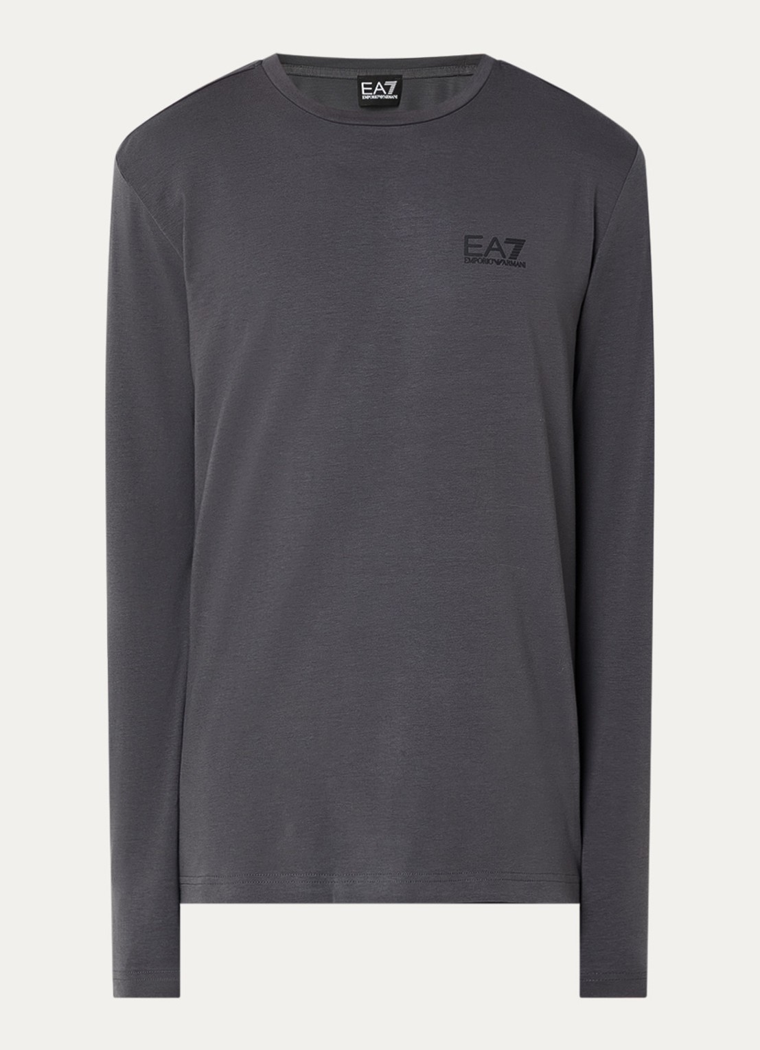 Armani Longsleeve met logo - voorkant 3 antraciet