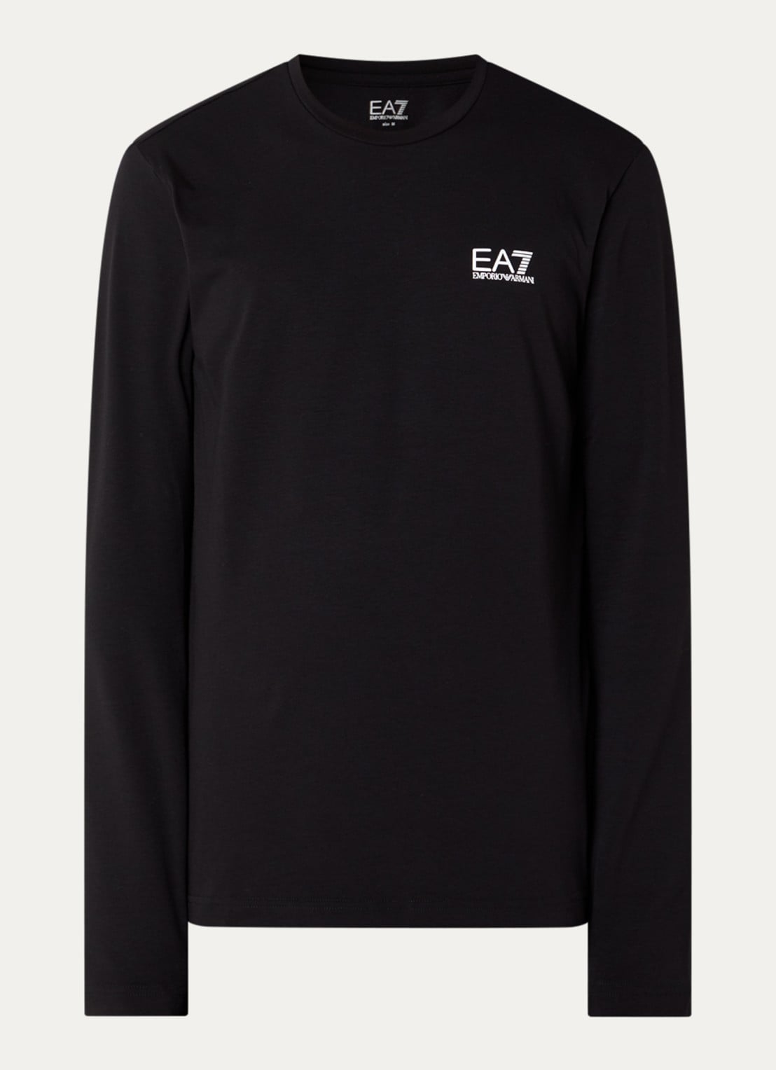 Armani Longsleeve met logo - voorkant 2 zwart