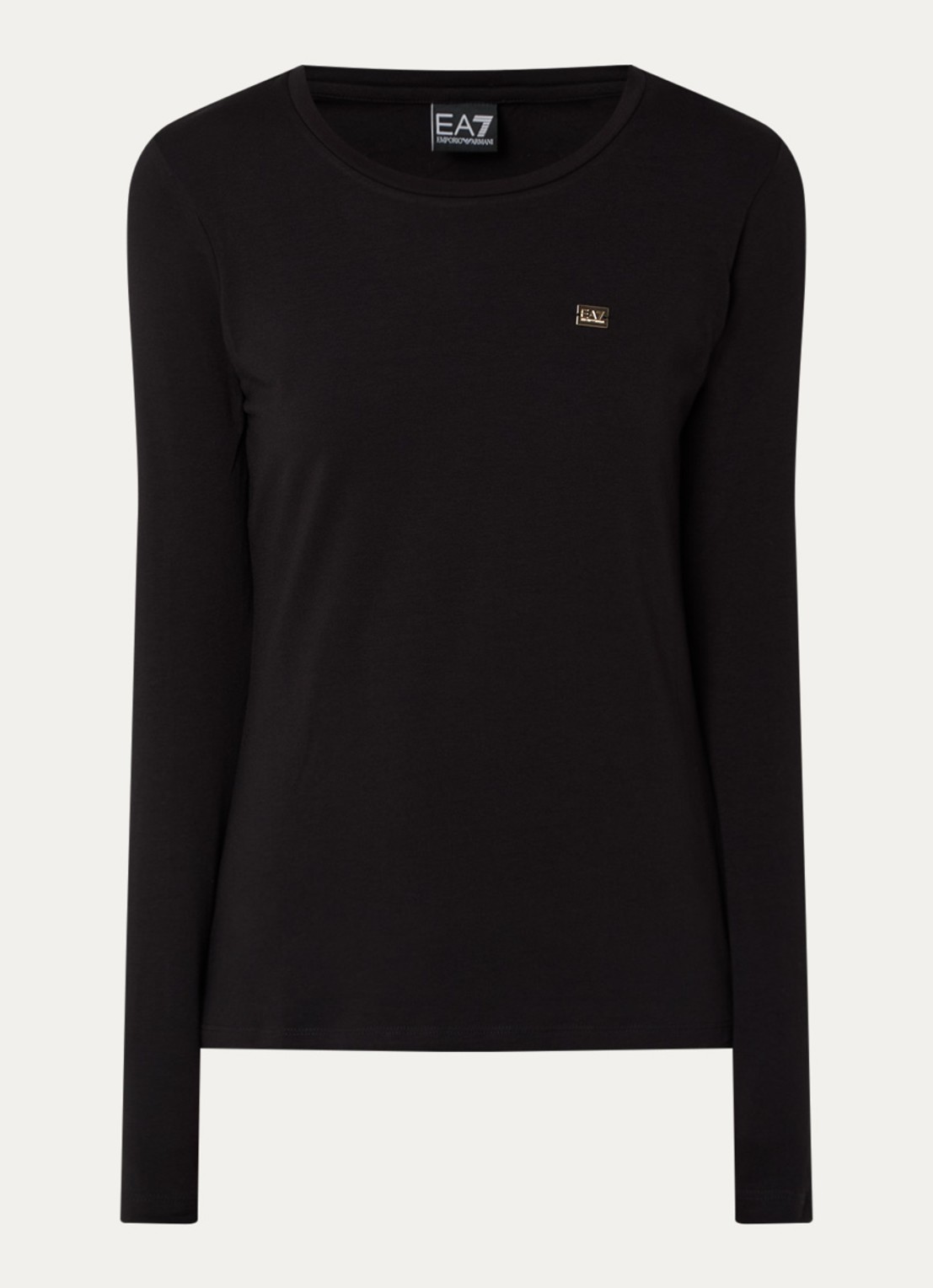 Armani Longsleeve met logo  - voorkant 3 zwart