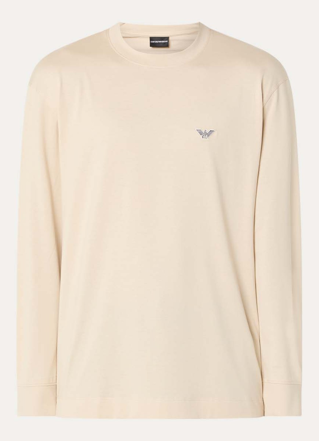 Armani Longsleeve met logo - voorkant 3 beige