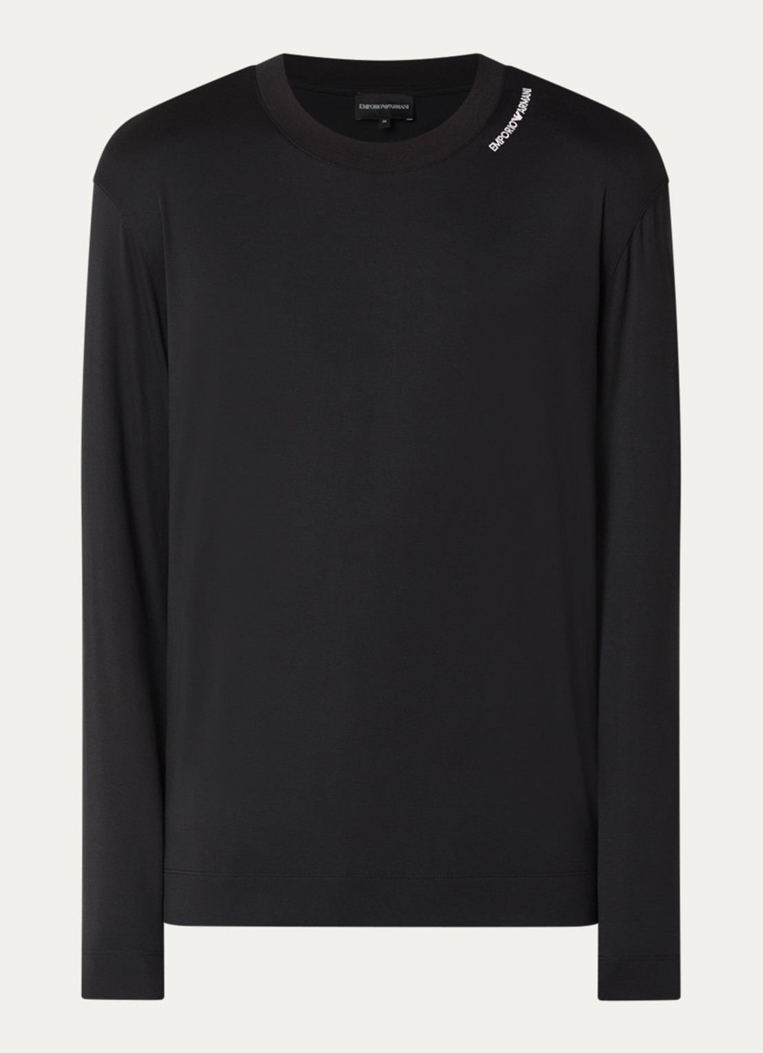 Armani Longsleeve met logo - voorkant 2 zwart