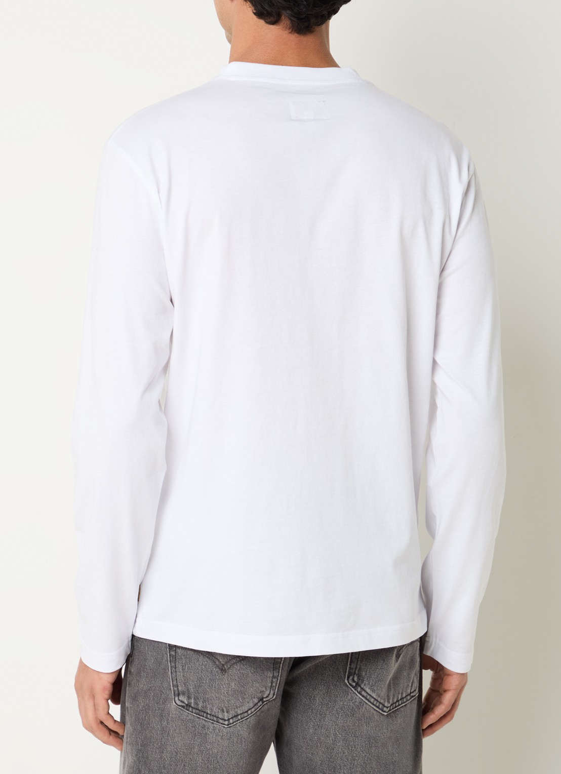 Armani Longsleeve met logoprint - achterkant wit