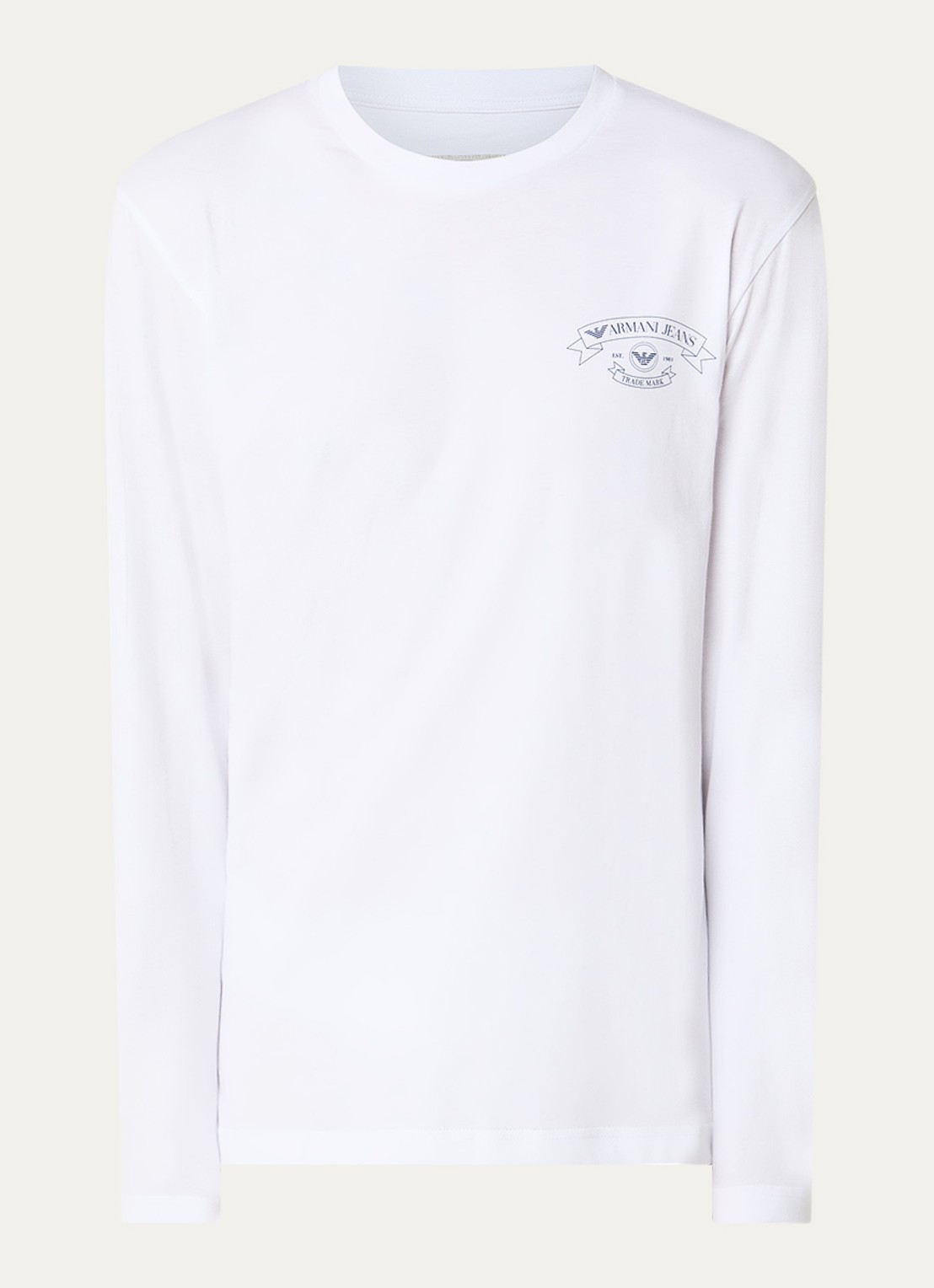 Armani Longsleeve met logoprint - voorkant 3 wit