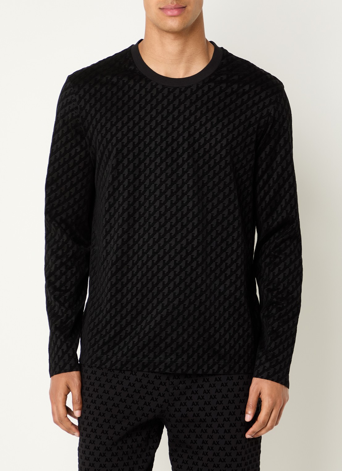 Armani Longsleeve met logoprint - detail 2 zwart