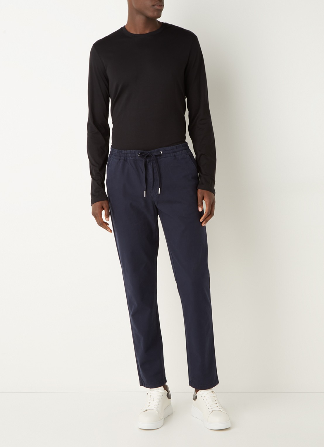Armani Longsleeve met ronde hals - voorkant 3 zwart