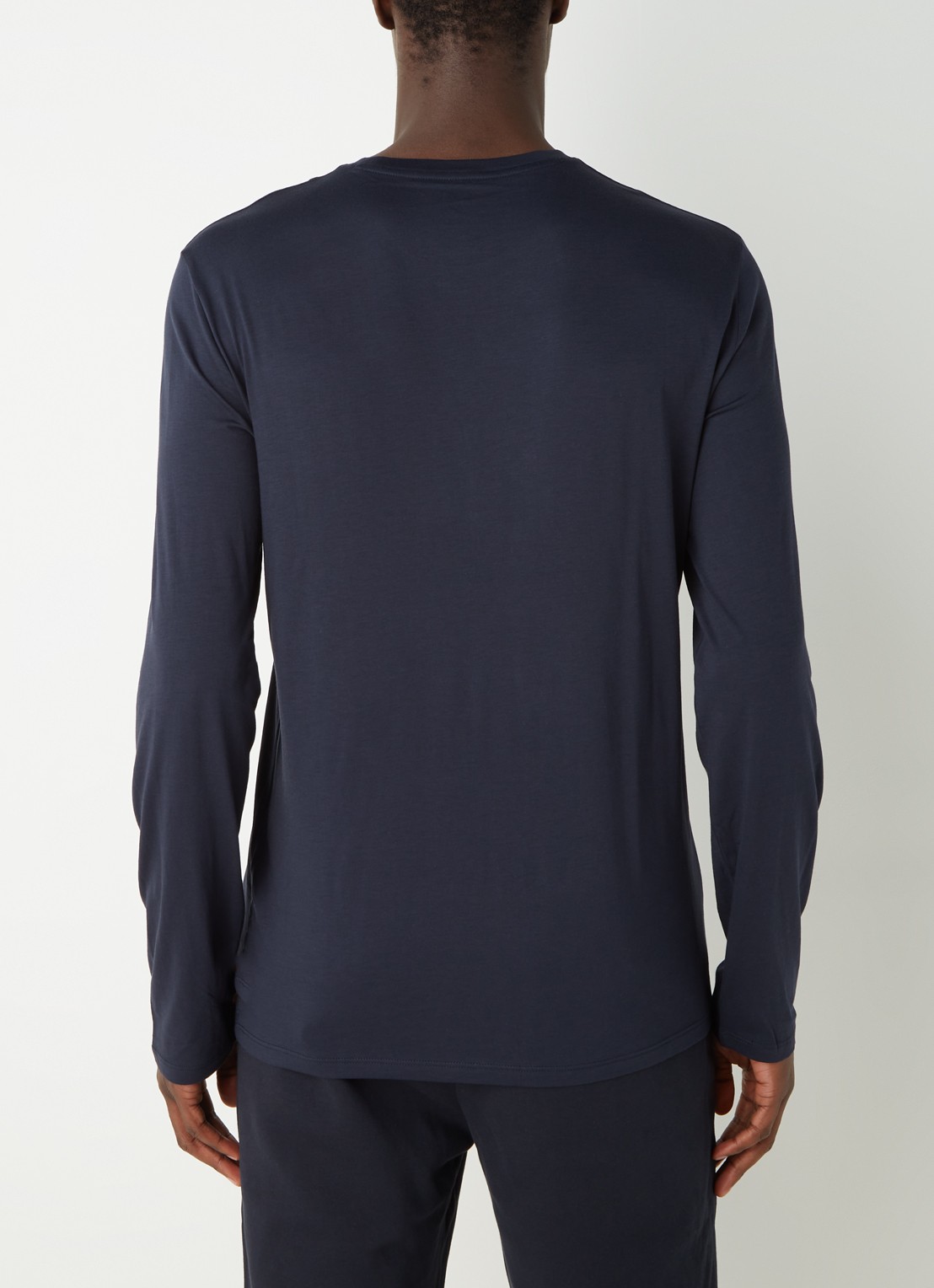 Armani Longsleeve met ronde hals - achterkant donkerblauw