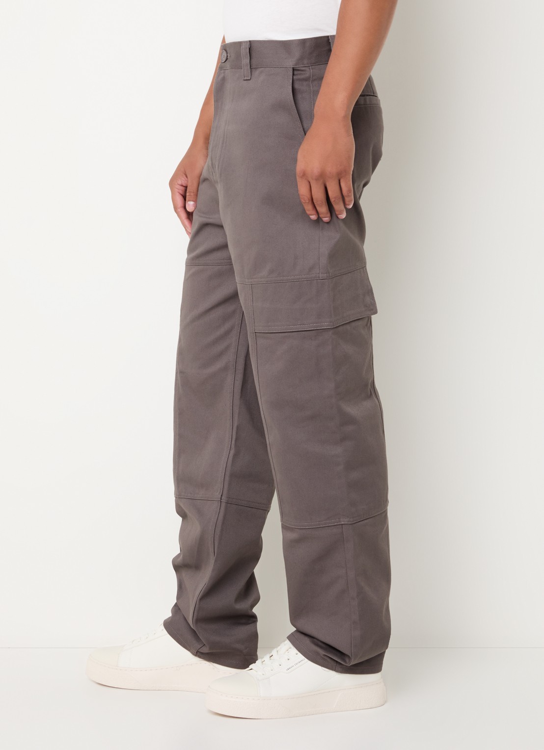 Armani Loose fit cargobroek met klepzakken - detail 5 antraciet