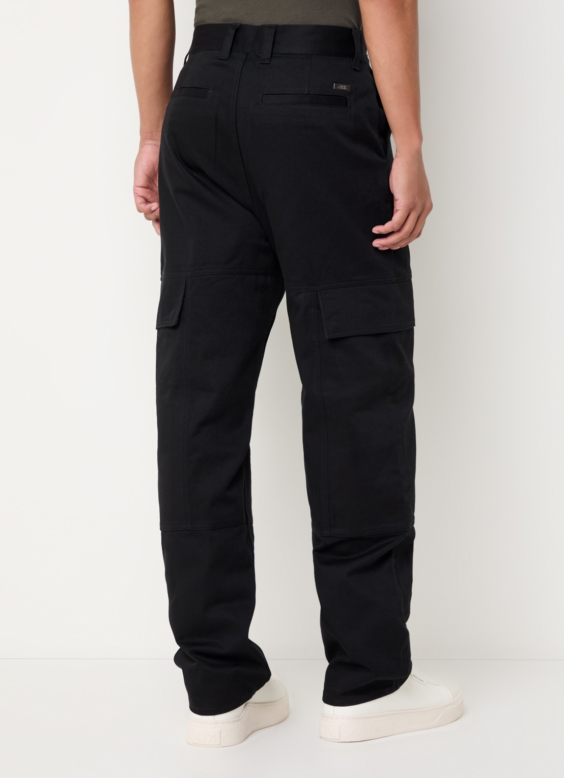 Armani Loose fit cargobroek met klepzakken - achterkant 5 zwart