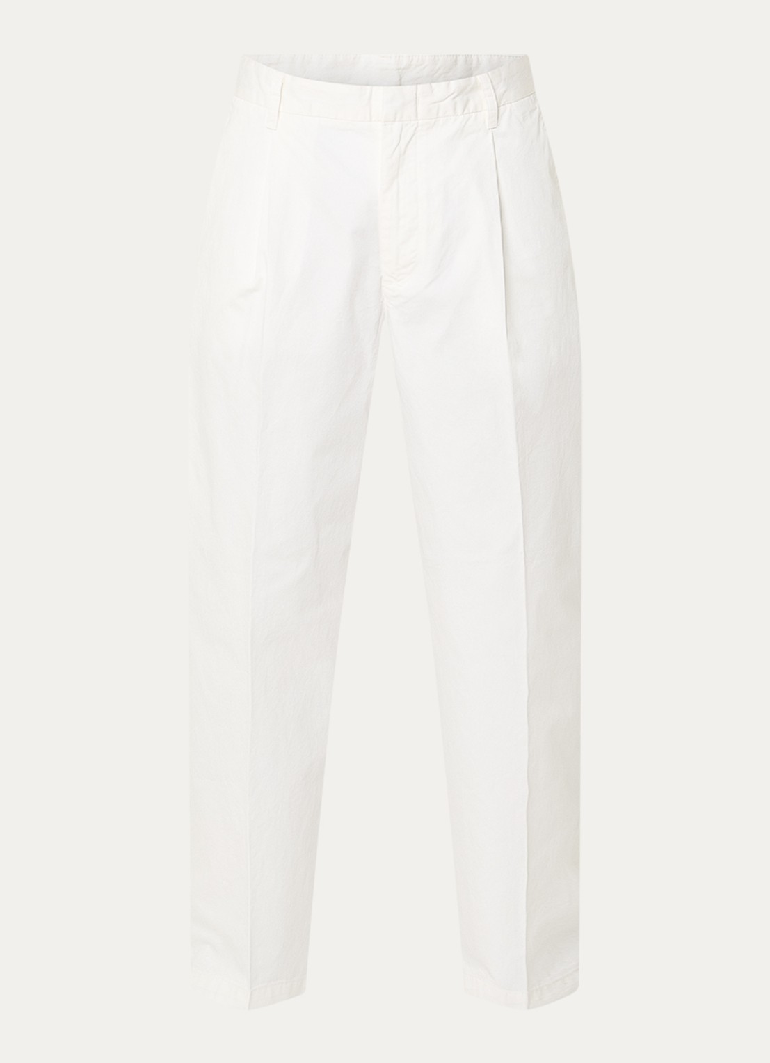 Armani Loose fit chino met steekzakken - voorkant 2 gebroken wit