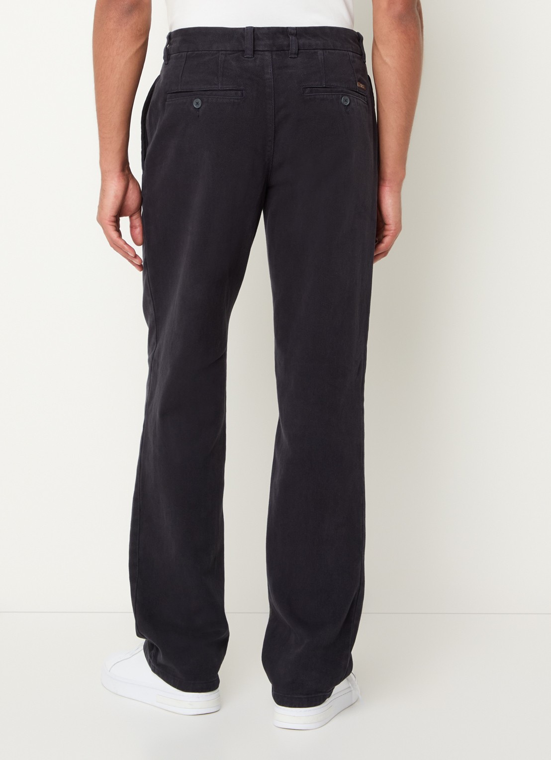 Armani Loose fit chino met steekzakken - achterkant donkerblauw