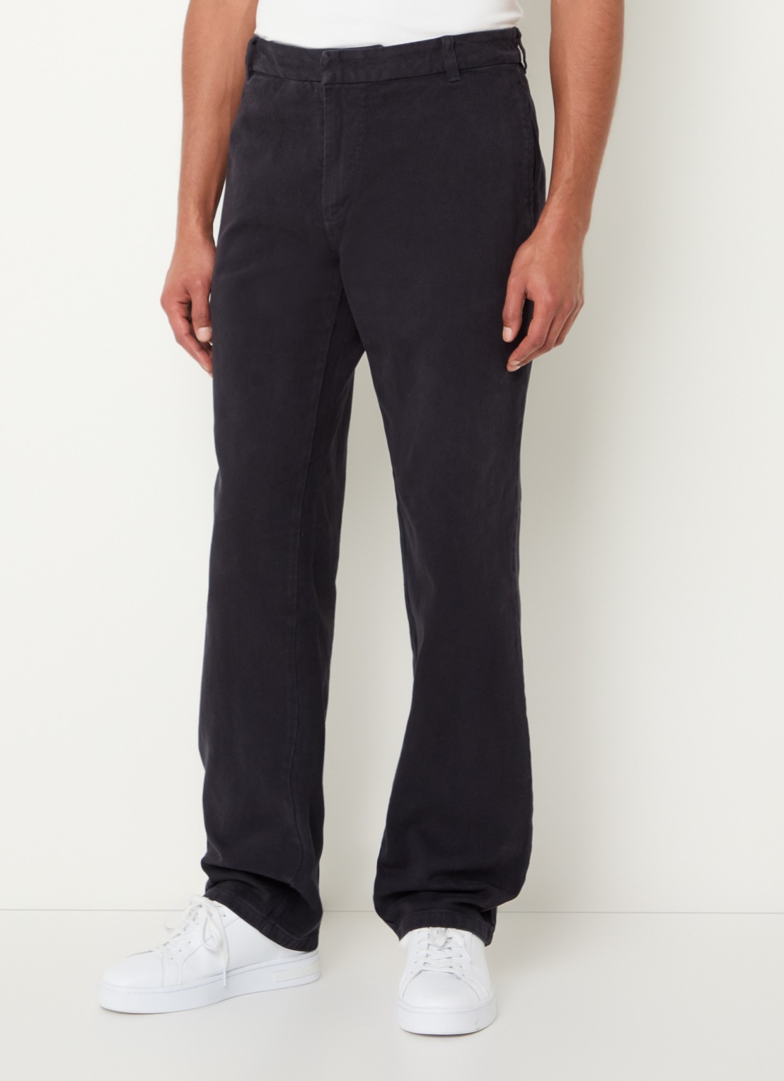 Armani Loose fit chino met steekzakken - detail 2 donkerblauw