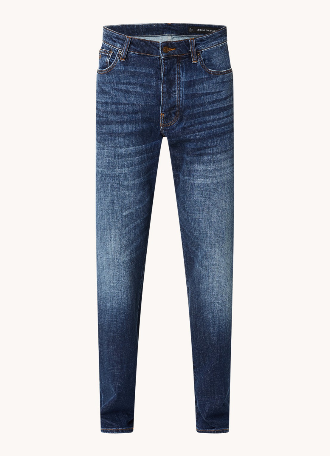 Armani Loose fit jeans met donkere wassing - voorkant 4 indigo