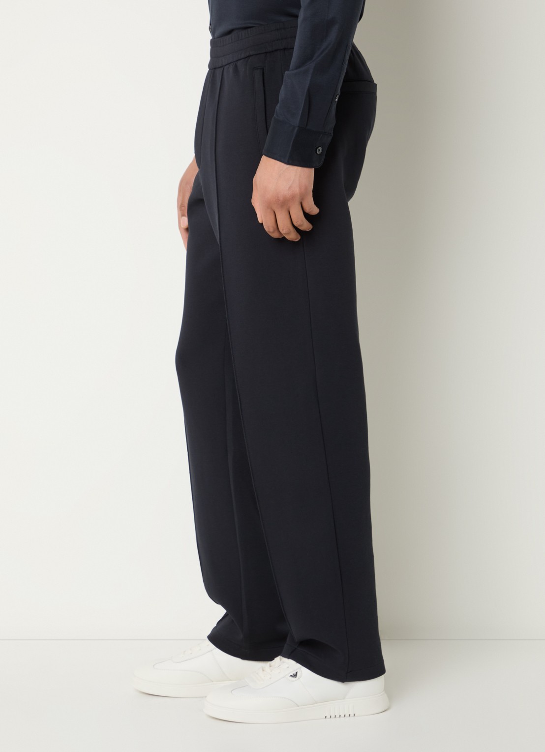 Armani Loose fit joggingsbroek met steekzakken - detail 5 donkerblauw